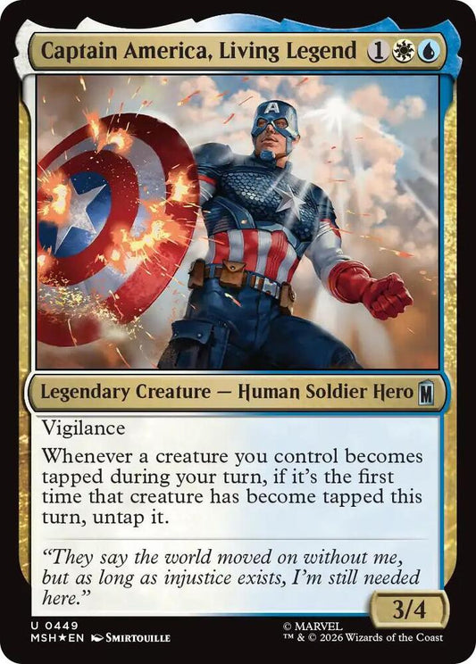 Captain America, Living Legend (Surge Foil) (449) [Marvel Super Heroes]