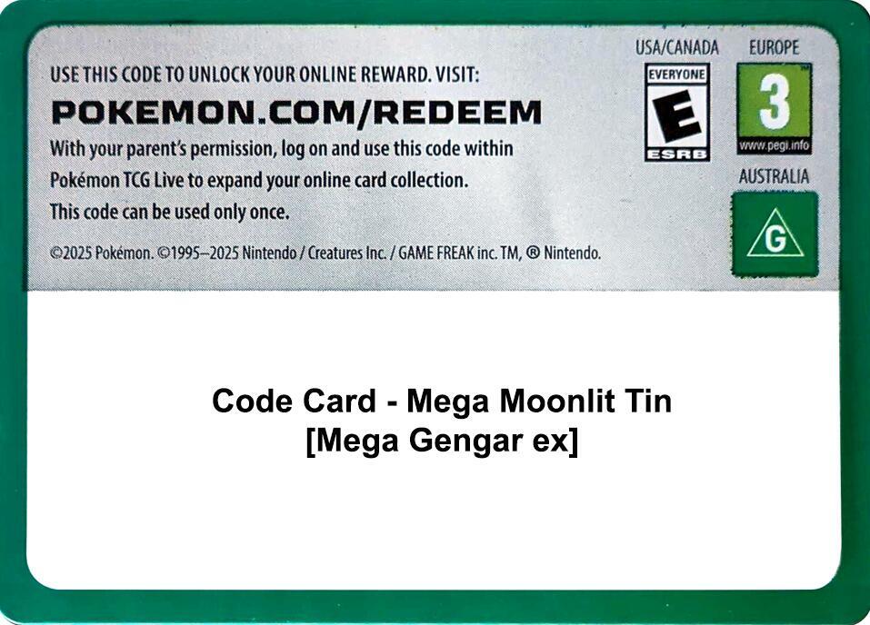 Code Card - Mega Moonlit Tin [Mega Gengar ex] [Miscellaneous Cards and Products]