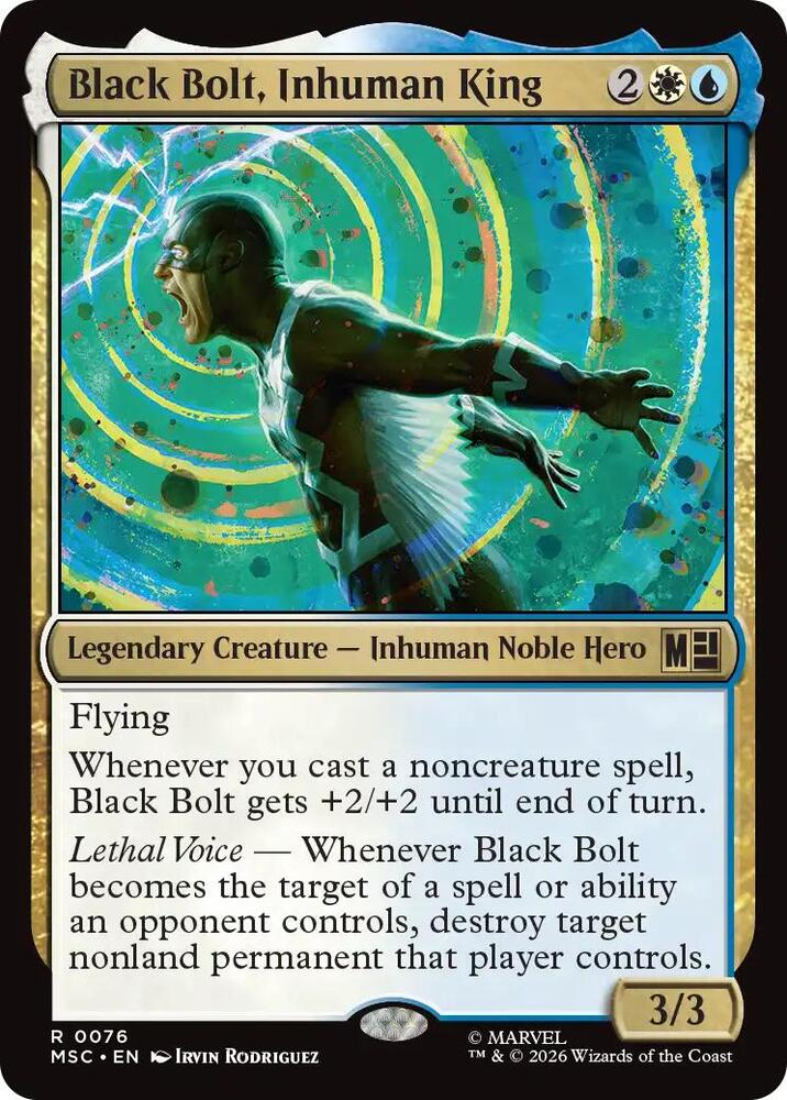 Black Bolt, Inhuman King (Surge Foil) (76) [Marvel Super Heroes Commander]