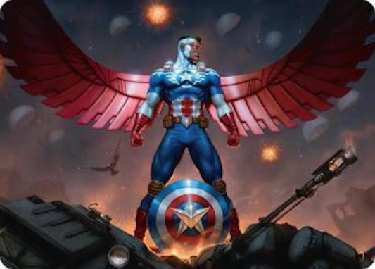 Captain America, Wings of Freedom Art Card (2/45) [Marvel Super Heroes Art Series]