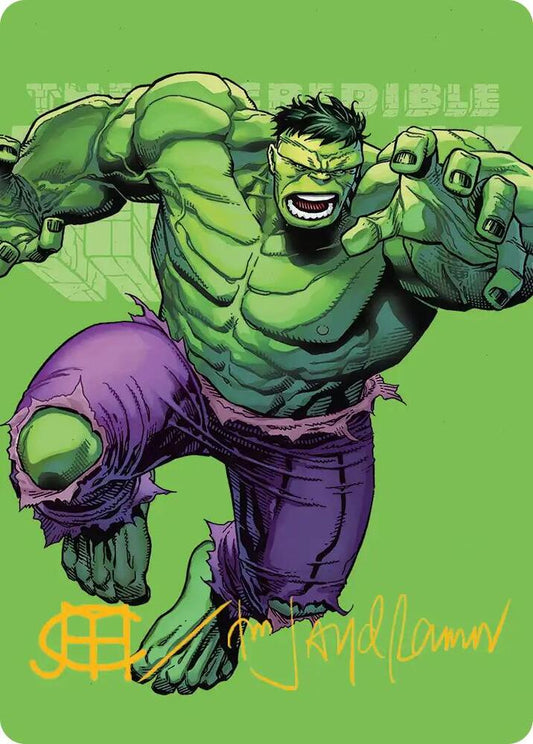 The Incredible Hulk Art Card (Gold-Stamped Signature) (28) [Marvel Super Heroes Art Series]