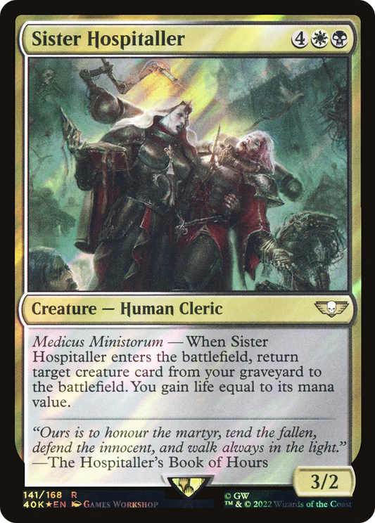 Sister Hospitaller (Surge Foil) [Universes Beyond: Warhammer 40,000]