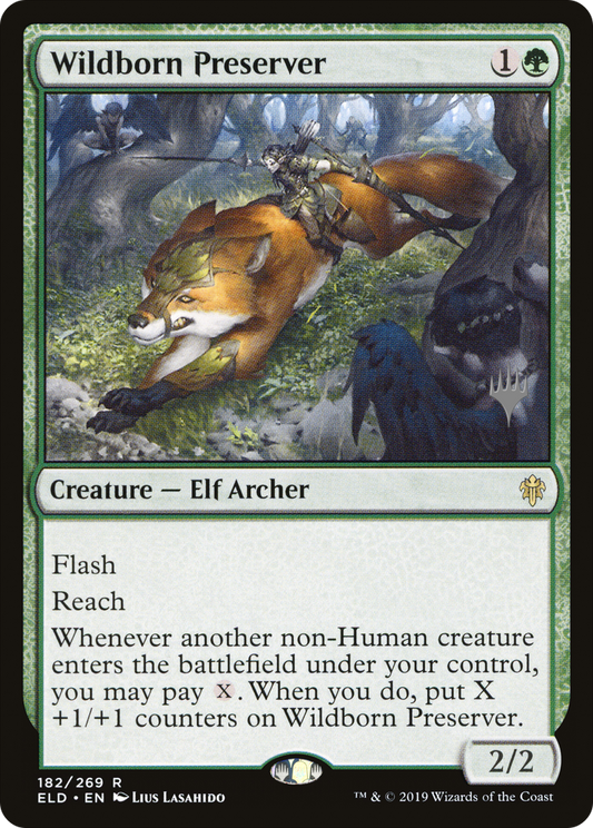 Wildborn Preserver (PPELD-182P) - Throne of Eldraine Promos Foil