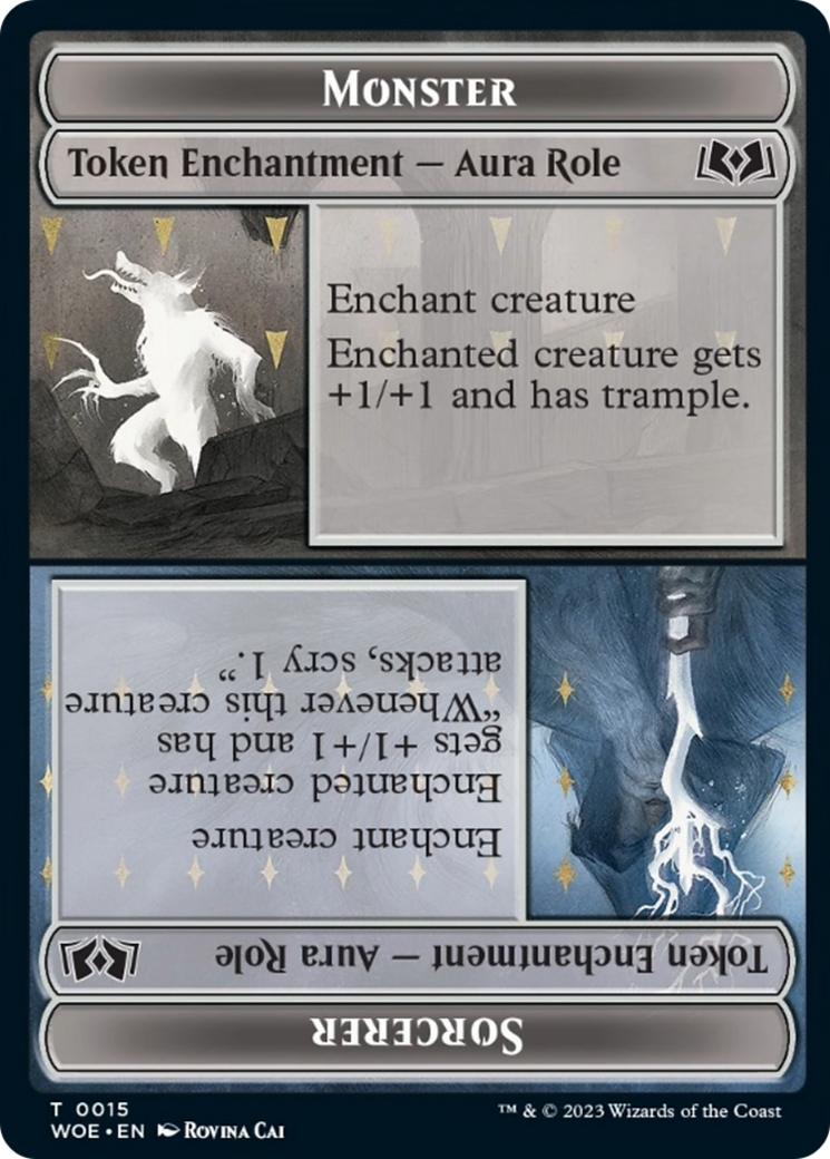 Monster // Sorcerer (WOE-015) - Wilds of Eldraine Tokens Foil