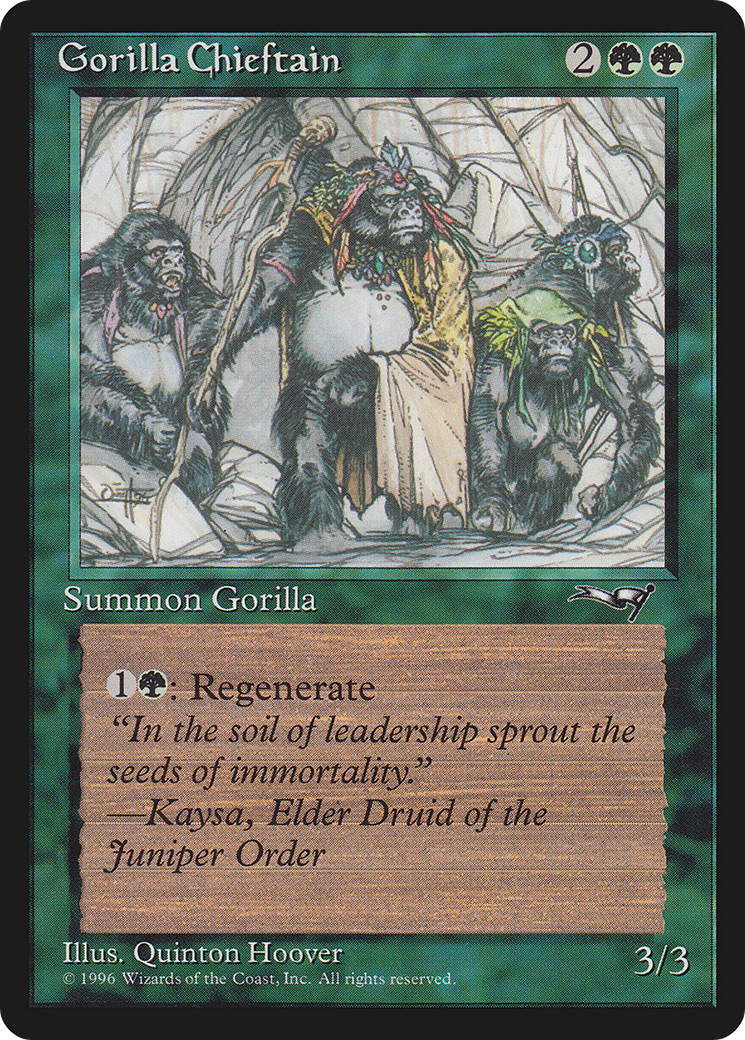 Gorilla Chieftain (Two Gorilla Art) [Alliances]