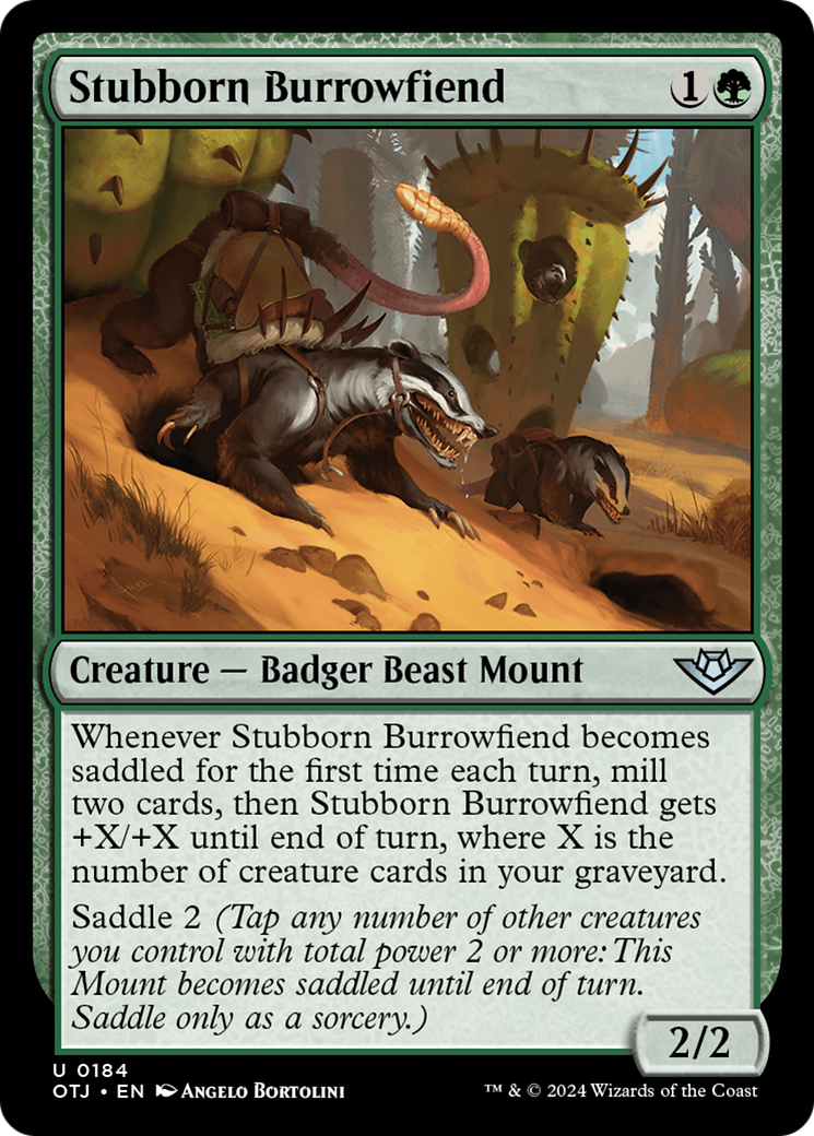 Stubborn Burrowfiend [Outlaws of Thunder Junction]