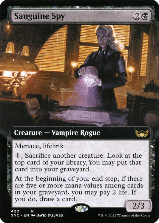 Sanguine Spy (SNC-420) - Streets of New Capenna: (Extended Art) Foil