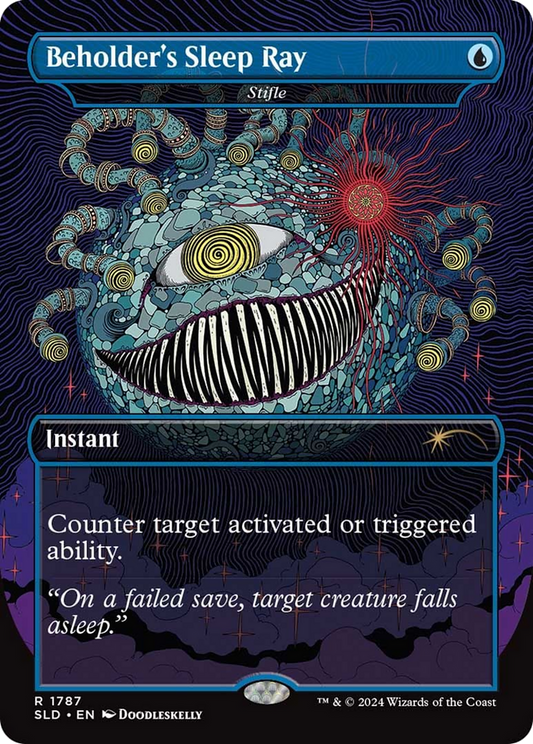 Stifle (SLD-1787) - Secret Lair Drop / Beholder's Sleep Ray (Borderless) Foil