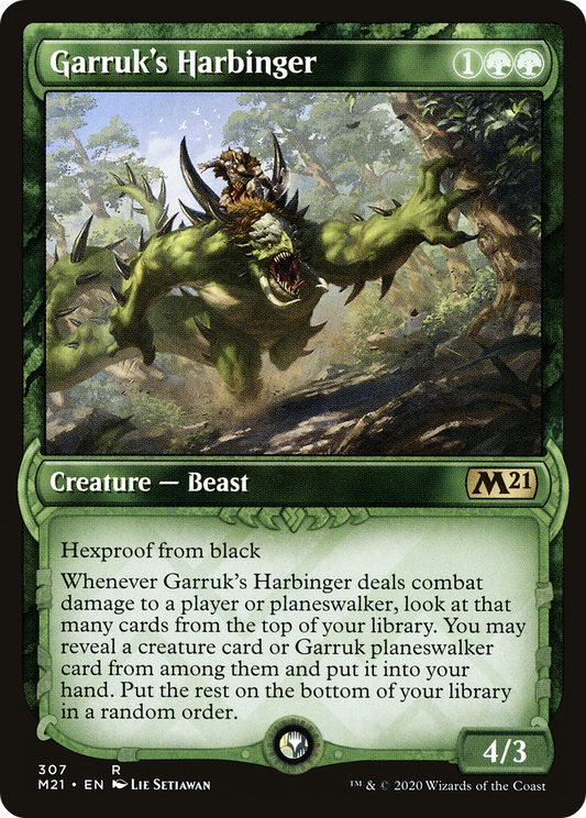 Garruk's Harbinger (M21-307) - Core Set 2021: (Showcase) Foil