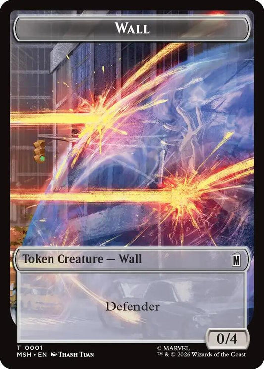 Wall // Moloid Double-Sided Token (1 // 13) [Marvel Super Heroes]