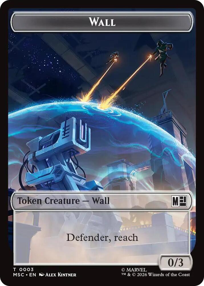 Wall (0003) // Merfolk (0006) Double-Sided Token (3 // 6) [Marvel Super Heroes Commander]