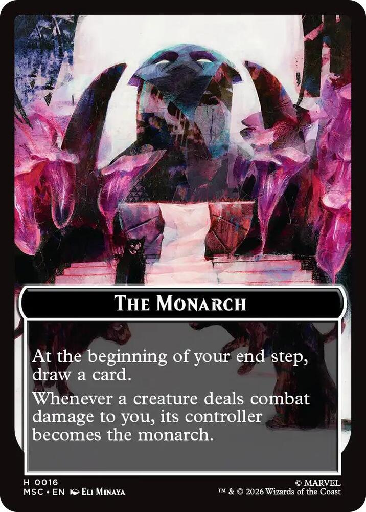 The Monarch (0016) // Vibranium (0031) Double-Sided Token (Surge Foil) (16 // 31) [Marvel Super Heroes Commander]