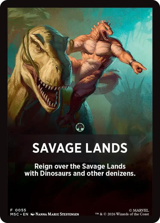Savage Lands Theme Card (55) [Marvel Super Heroes Commander]