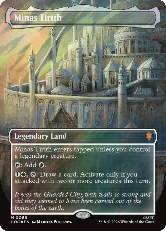 Minas Tirith (Borderless) (Surge Foil) (89) [The Hobbit: Eternal-Legal]