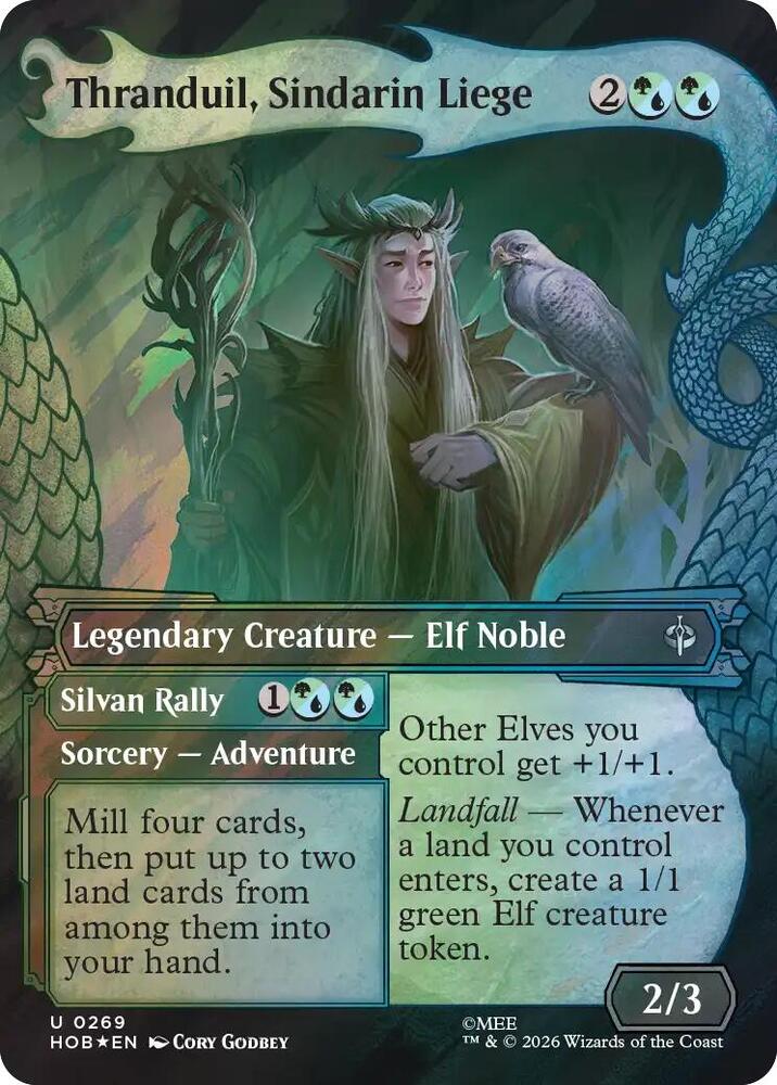 Thranduil, Sindarin Liege (Showcase) (Surge Foil) (269) [The Hobbit]