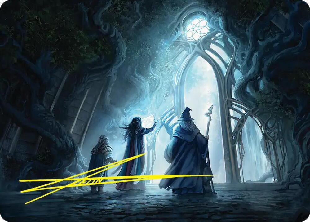 Uncover the Moon-Letters Art Card (Gold-Stamped Signature) (13) [The Hobbit Art Series]