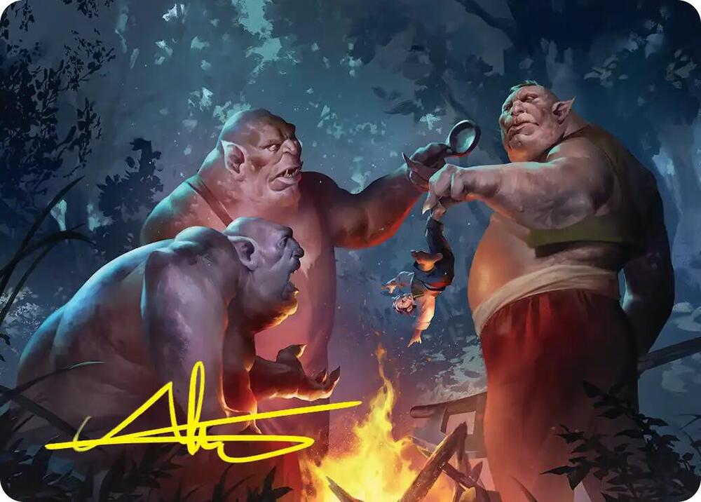 Tom, Bert, and William Art Card (Gold-Stamped Signature) (25) [The Hobbit Art Series]