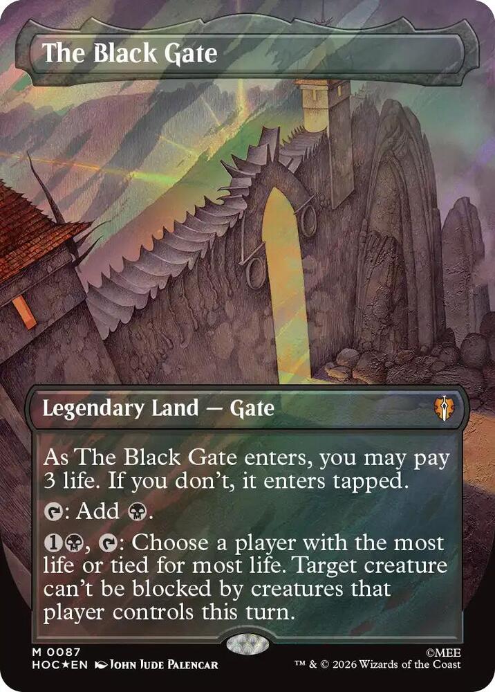 The Black Gate (Borderless) (Surge Foil) (87) [The Hobbit: Eternal-Legal]