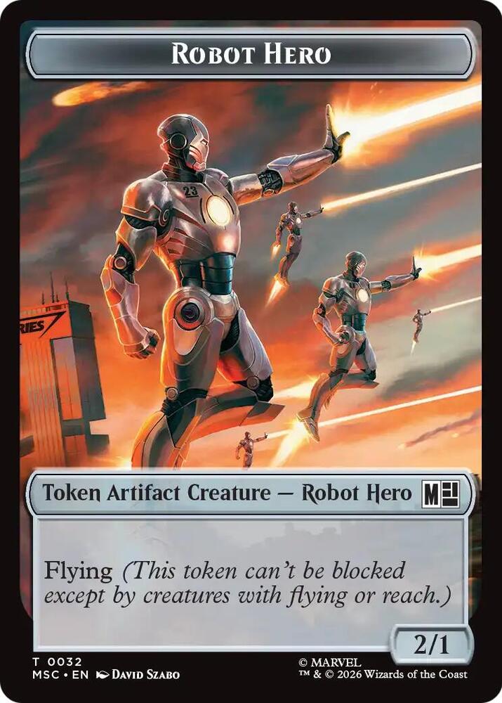 Robot Hero // Villain Double-Sided Token (32 // 9) [Marvel Super Heroes Commander]