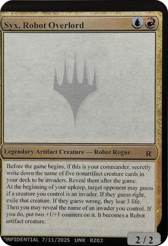 Syx, Robot Overlord [Un-Known Event Playtest Cards]