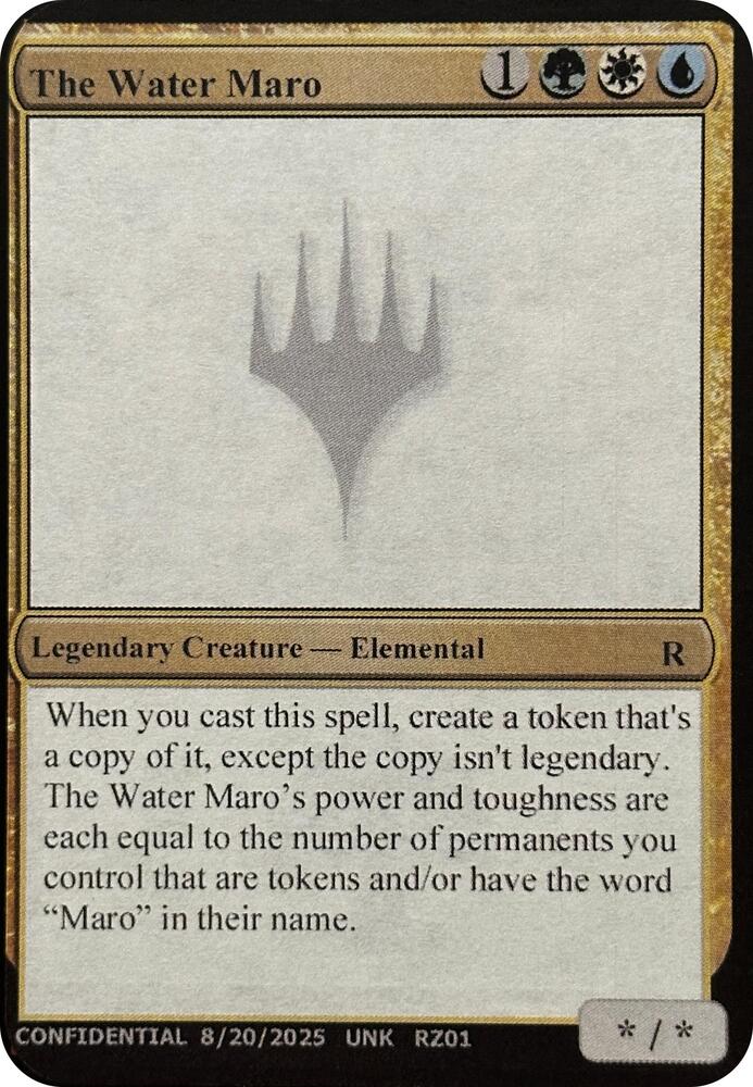 The Water Maro [Un-Known Event Playtest Cards]
