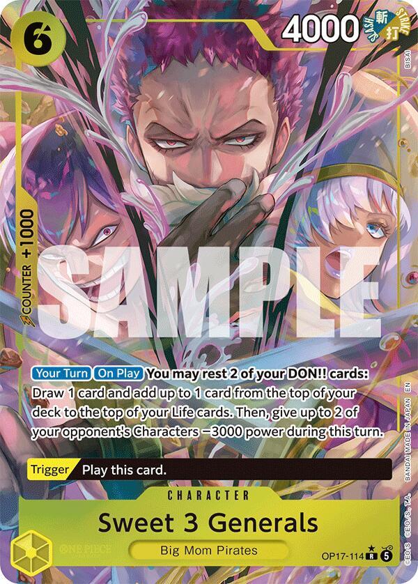 Sweet 3 Generals (Alternate Art) (OP17-114) [The World's Strongest Warriors]
