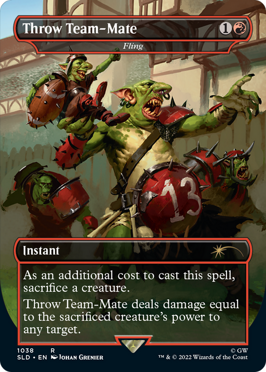 Fling (SLD-1038) - Secret Lair Drop / Throw Team-Mate (Borderless) Foil