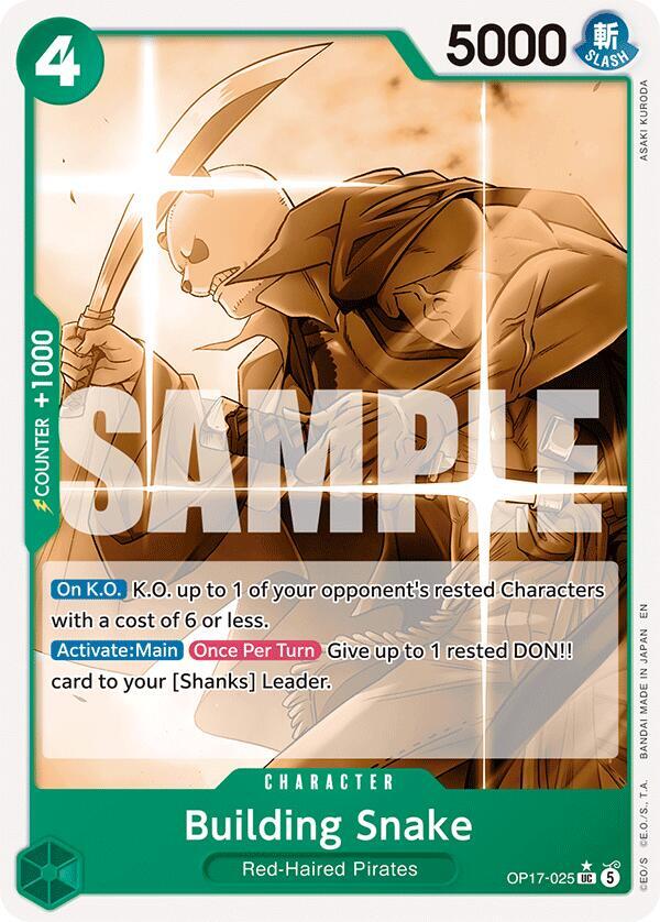 Building Snake (Pandaman Art) (OP17-025) [The World's Strongest Warriors]