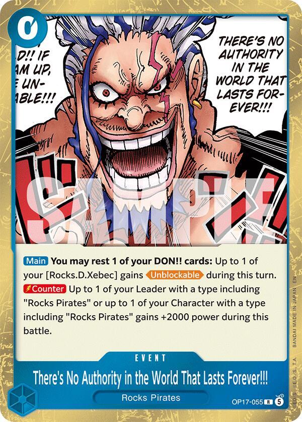 There's No Authority in the World That Lasts Forever!!! (OP17-055) [The World's Strongest Warriors]