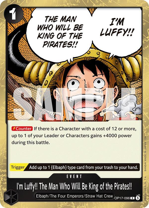 I'm Luffy!! The Man Who Will Be King of the Pirates!! (OP17-096) [The World's Strongest Warriors]