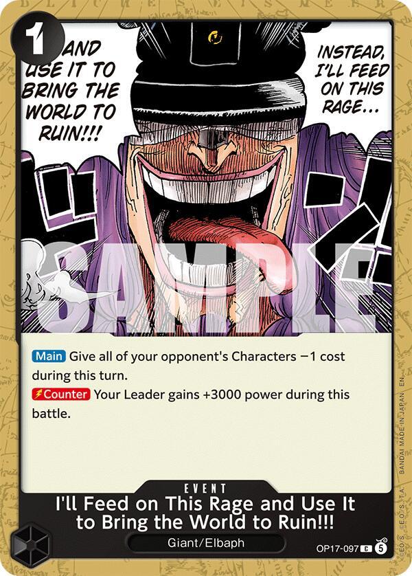 I'll Feed on This Rage and Use It to Bring the World to Ruin!!! (OP17-097) [The World's Strongest Warriors]