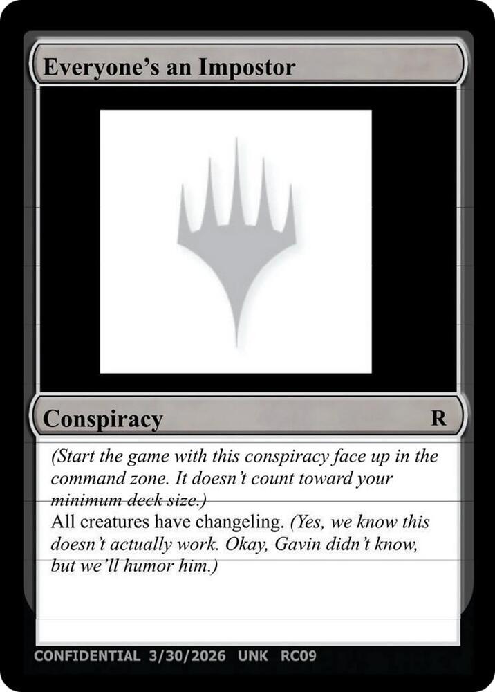 Everyone's an Imposter [Un-Known Event Playtest Cards]