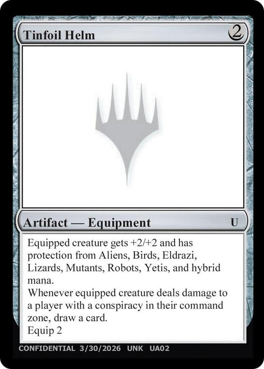 Tinfoil Helm [Un-Known Event Playtest Cards]