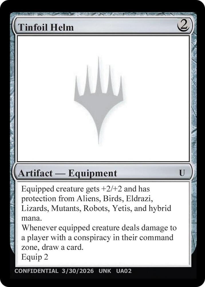 Tinfoil Helm [Un-Known Event Playtest Cards]