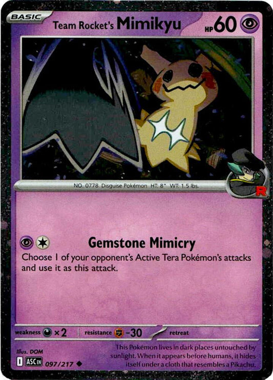 Team Rocket's Mimikyu - 097/217 (Cosmos Holo) [Blister Exclusives]