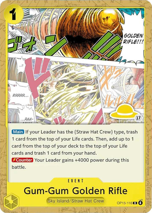 Gum-Gum Golden Rifle (Luffy Deck) (OP15-116) [Set Sail Deck Set]