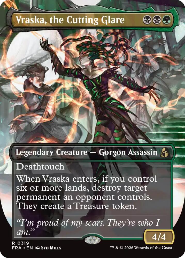 Vraska, the Cutting Glare (Borderless) (319) [Reality Fracture]