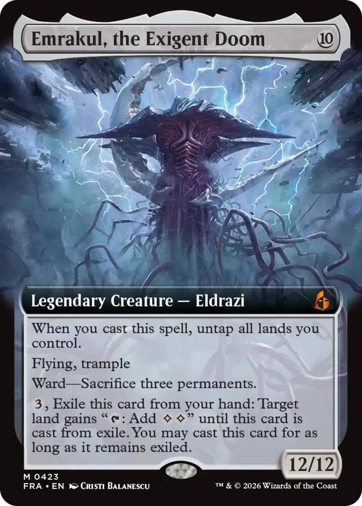 Emrakul, the Exigent Doom (Extended Art) (423) [Reality Fracture]
