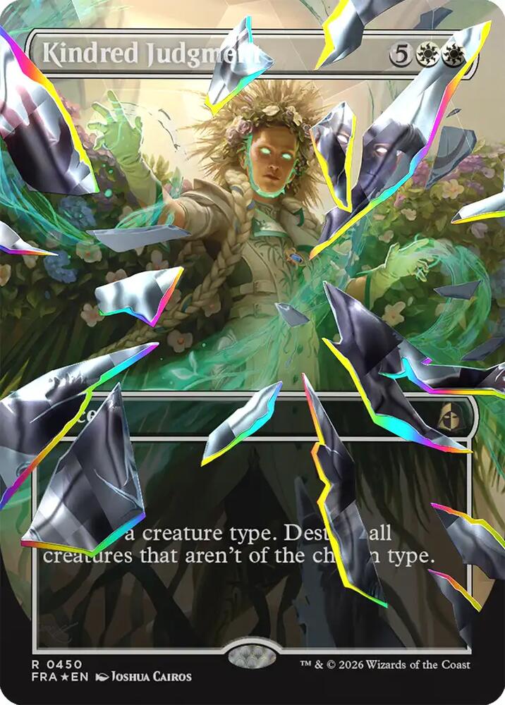 Kindred Judgment (Borderless) (Facet Foil) (450) [Reality Fracture]