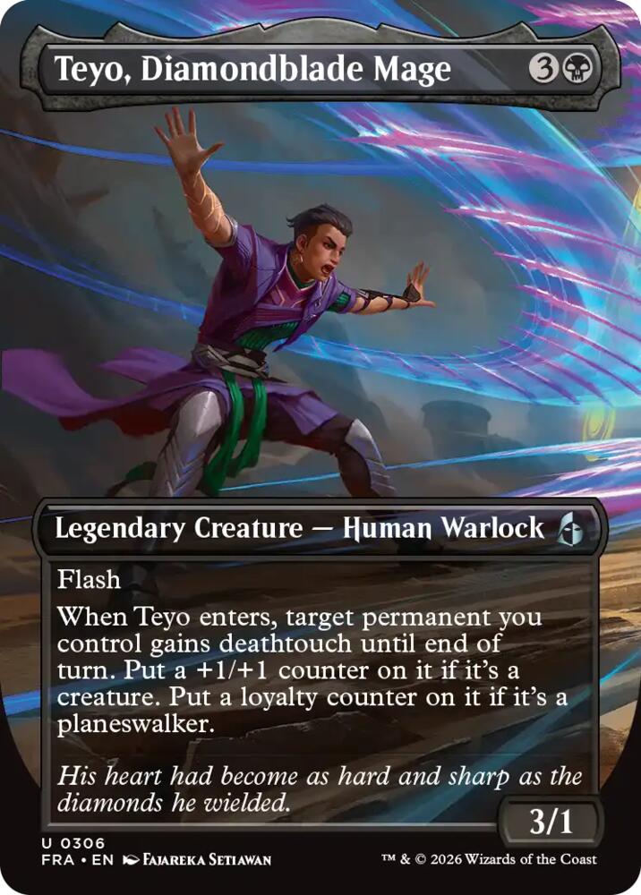 Teyo, Diamondblade Mage (Borderless) (306) [Reality Fracture]