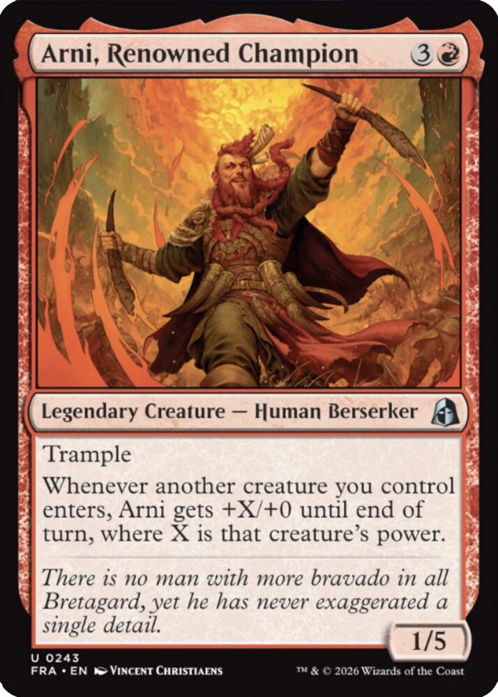 Arni, Renowned Champion (243) [Reality Fracture]