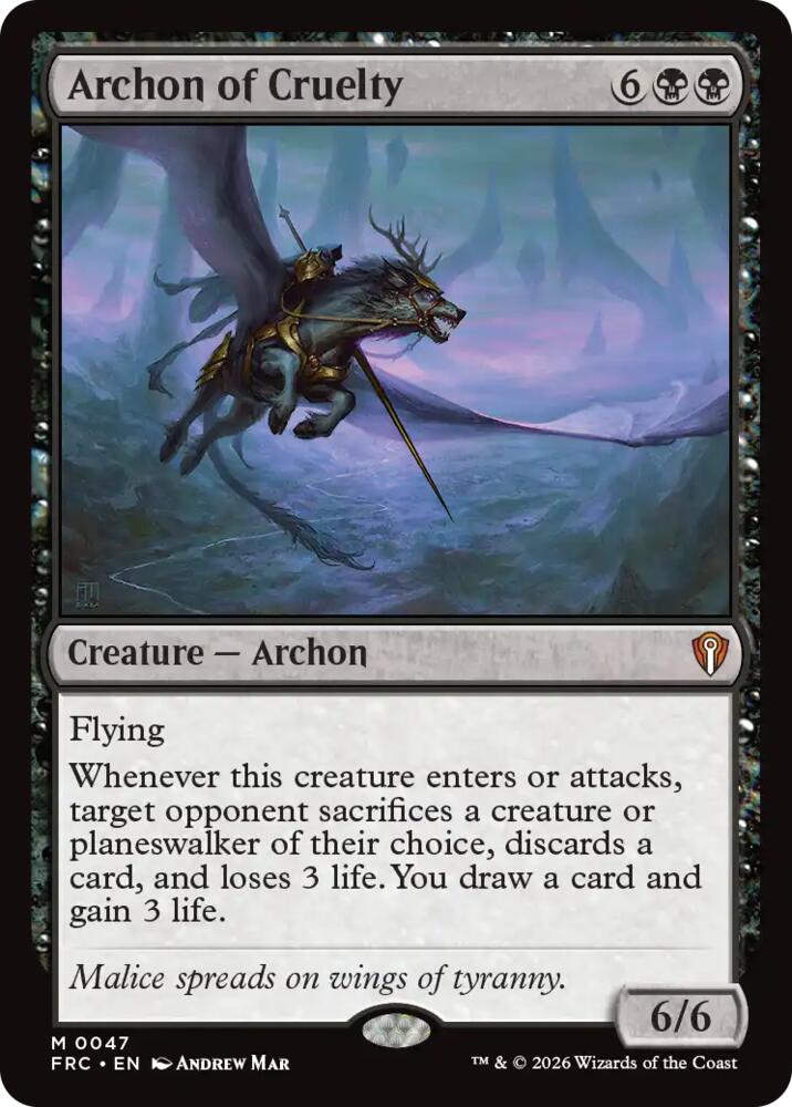 Archon of Cruelty (47) [Reality Fracture Commander]