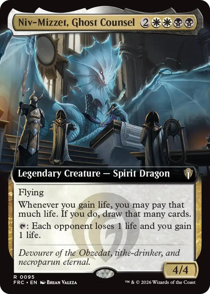 Niv-Mizzet, Ghost Counsel (Extended Art) (95) [Reality Fracture Commander]