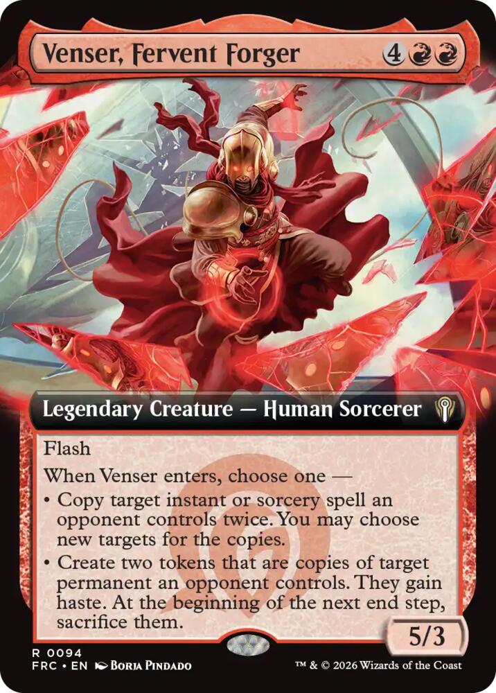Venser, Fervent Forger (Extended Art) (94) [Reality Fracture Commander]