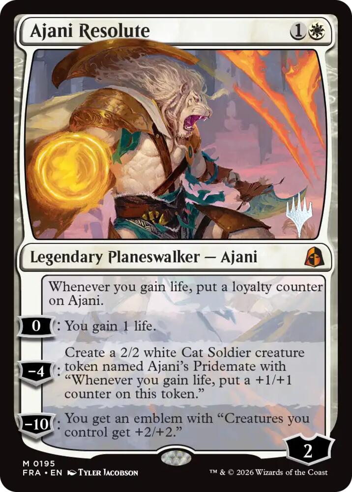 Ajani Resolute (195) [Reality Fracture Promos]
