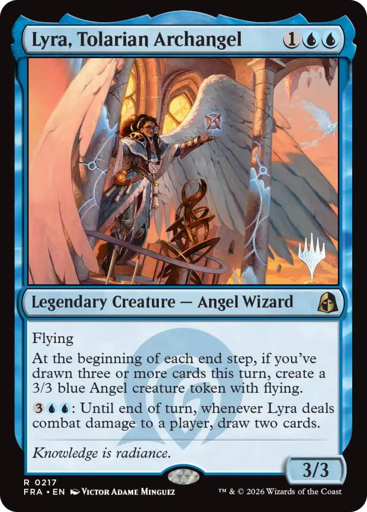 Lyra, Tolarian Archangel (217) [Reality Fracture Promos]