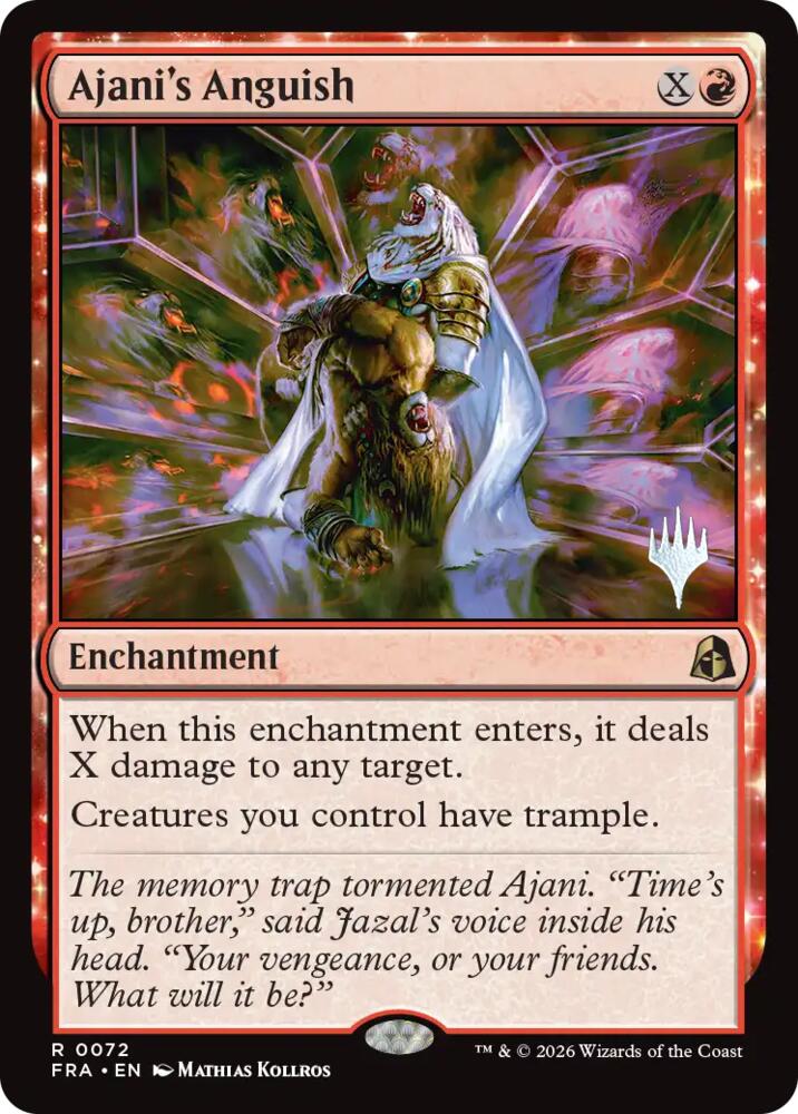 Ajani's Anguish (72) [Reality Fracture Promos]