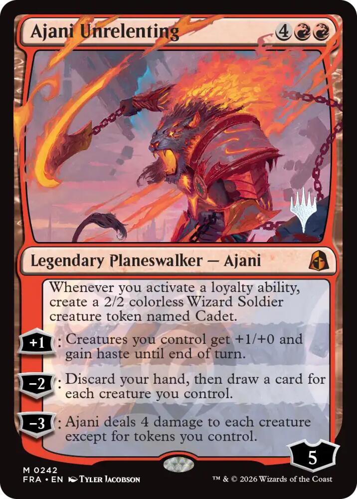 Ajani Unrelenting (242) [Reality Fracture Promos]