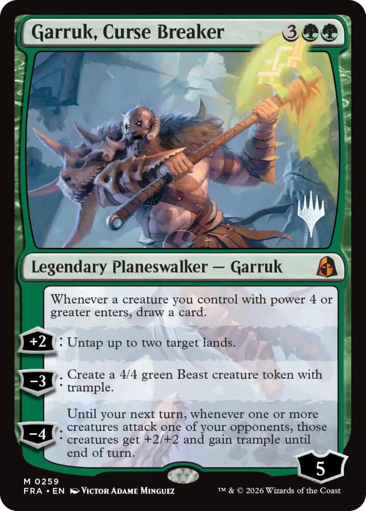 Garruk, Curse Breaker (259) [Reality Fracture Promos]