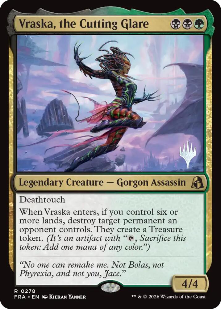 Vraska, the Cutting Glare (278) [Reality Fracture Promos]